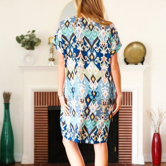 New Boho V Neck Dress by First Love  Size 2x - Picture 2 of 9